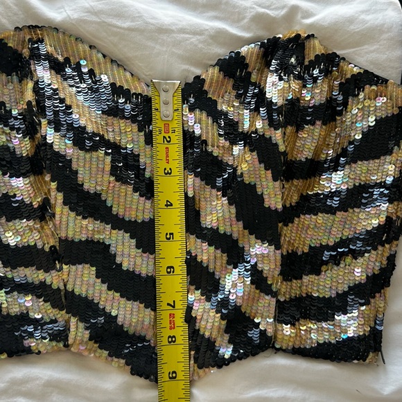 Jeanette kastenberg sequin crop bustier top - Picture 11 of 16